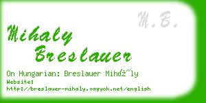 mihaly breslauer business card